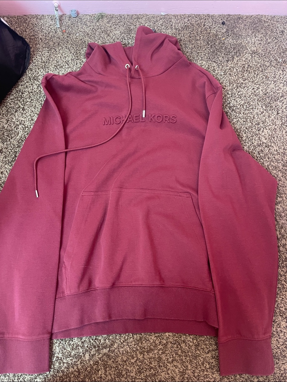 Michael Kors Men's Maroon Crewneck Hoodie